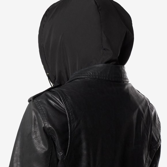 UNU Hooded Scarf Black Cotton Waterproof Balaclava Hat NWT - Picture 4 of 10